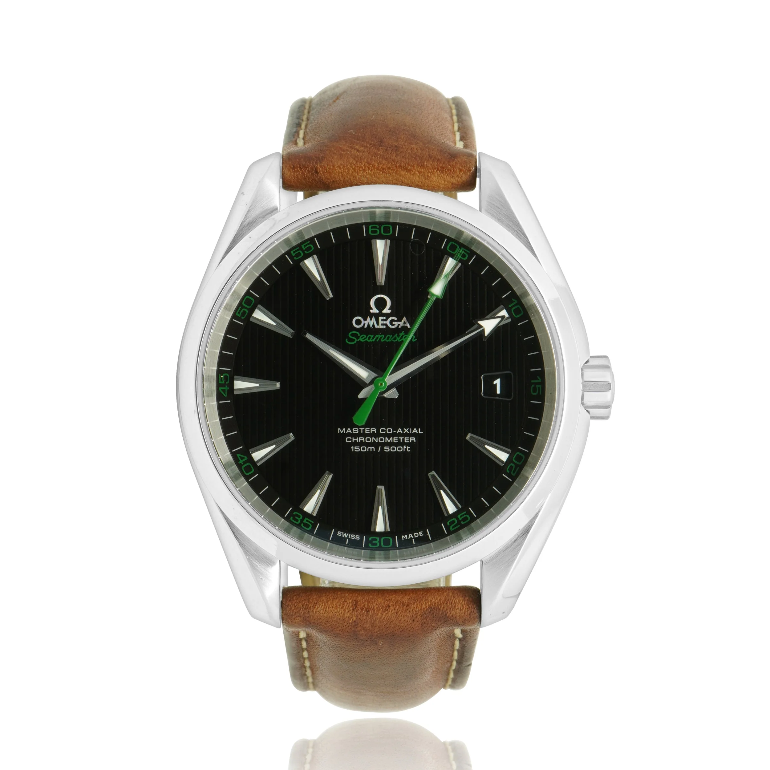 Omega Stainless Steel Seamaster Aqua Terra 41.5mm Black Dial