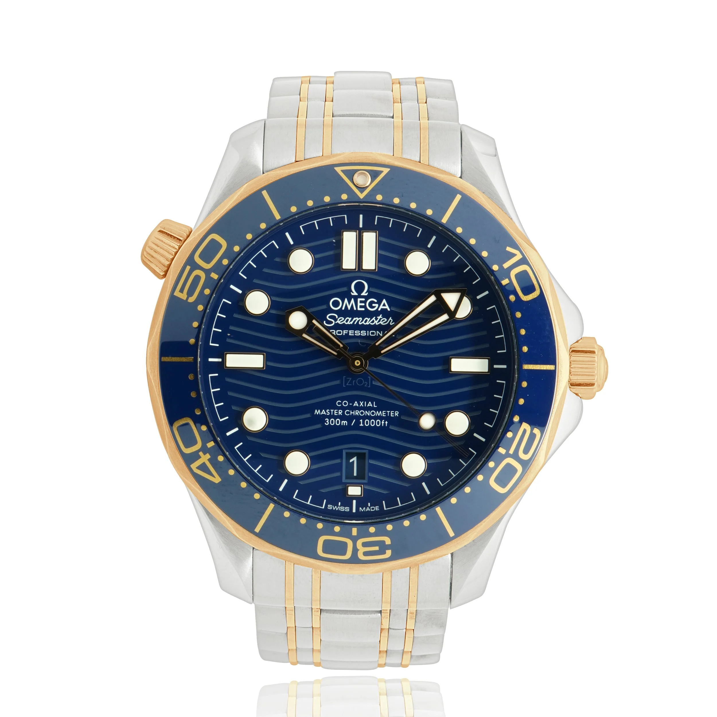Omega Two-Tone Stainless Steel and 18K Rose Gold Seamaster Diver 300m 42mm