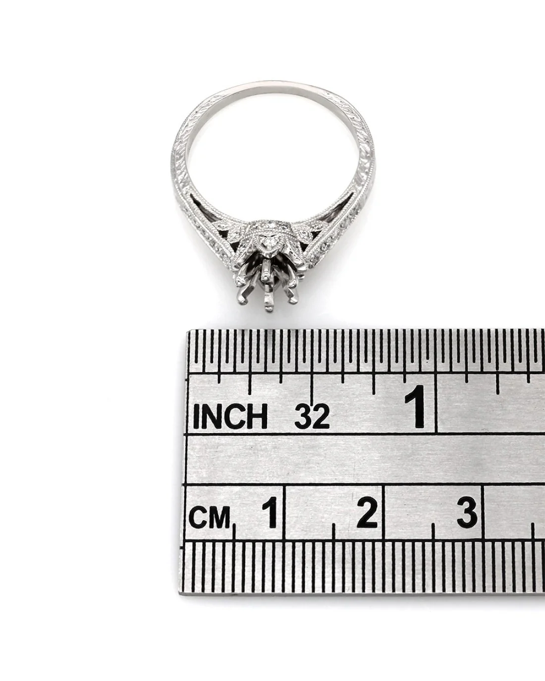 Ornate Pave Diamond Mounting in Gold - Image 3