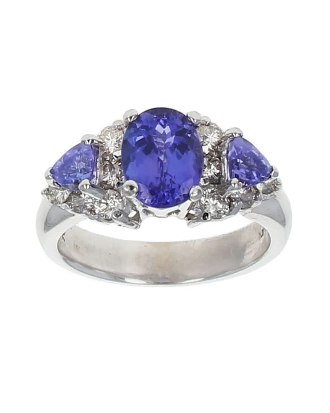 Oval and Trilliant Tanzanite and Diamond Ring - Image 2