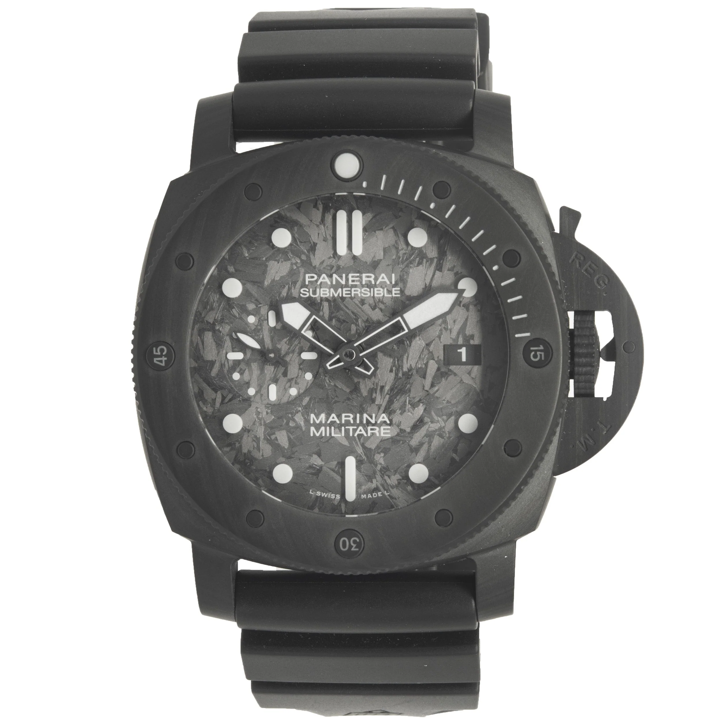 Panerai Black Carbon Tech Submersible With Carbon Fiber Dial PAM 979
