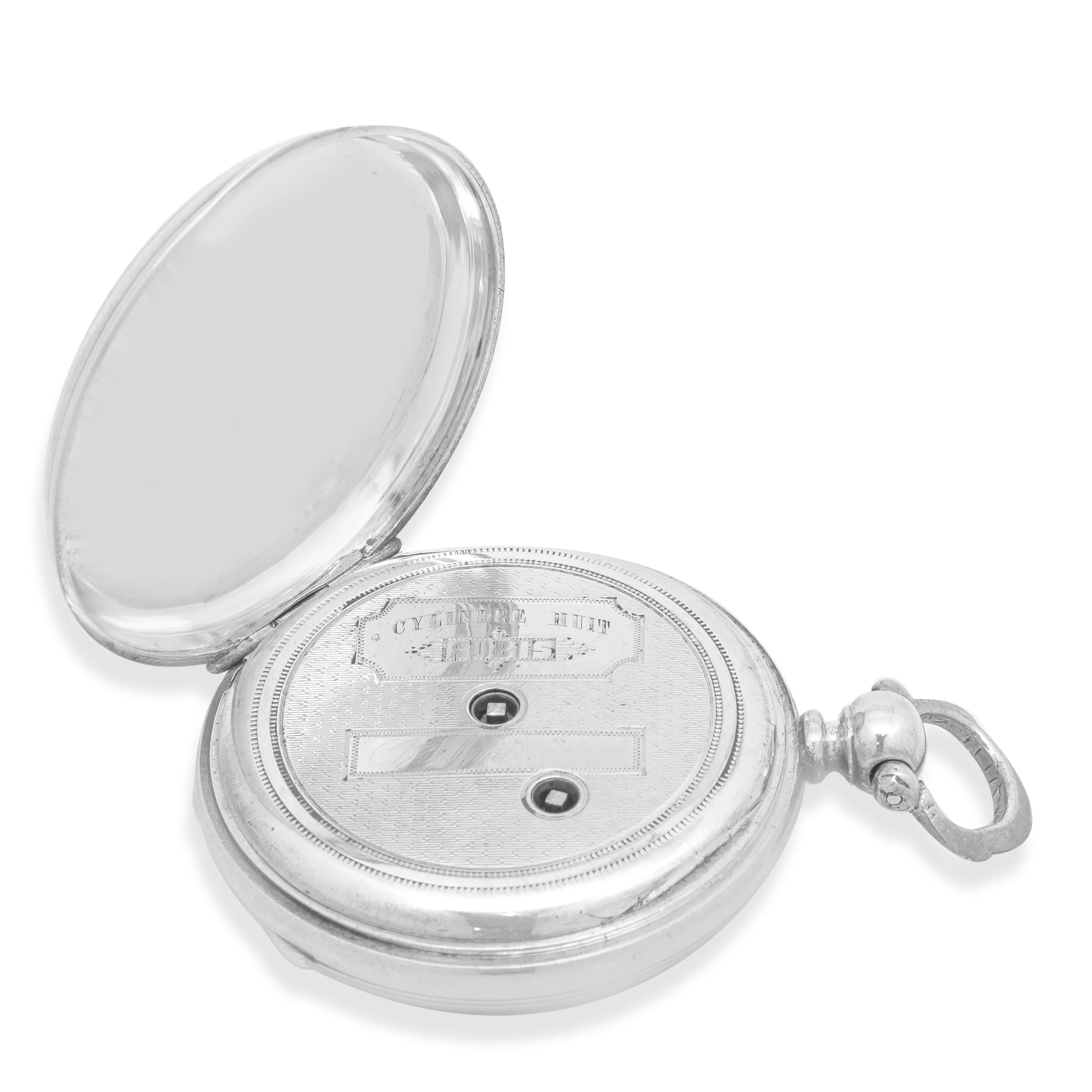 Pateck Geneve Silver Enamel Pocket Watch 45mm - Image 4