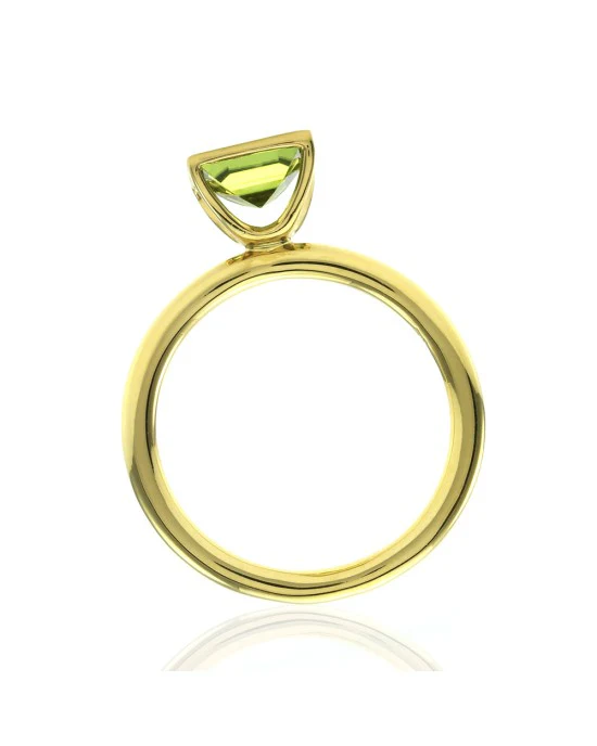 Peridot Solitaire Stackable Ring in Gold - Image 5