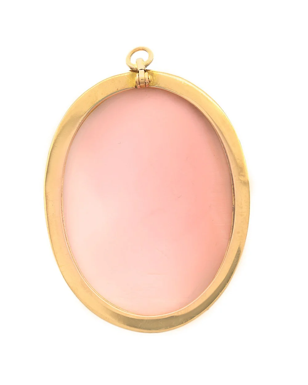 Pink Shell Cameo Pin in Gold - Image 2