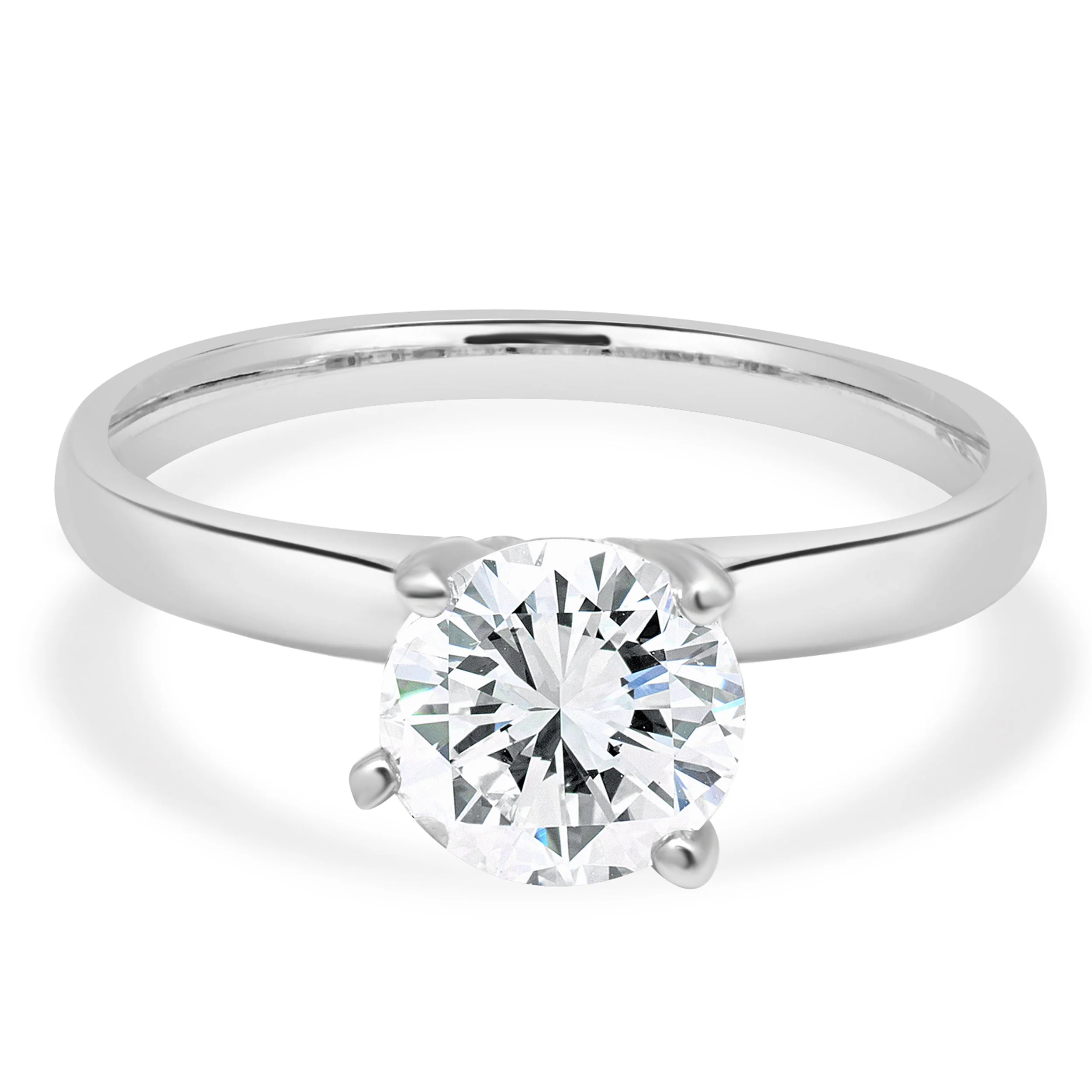 Platinum 4-Prong Set GIA Certified Round Brilliant Cut Diamond Solitaire Engagement Ring