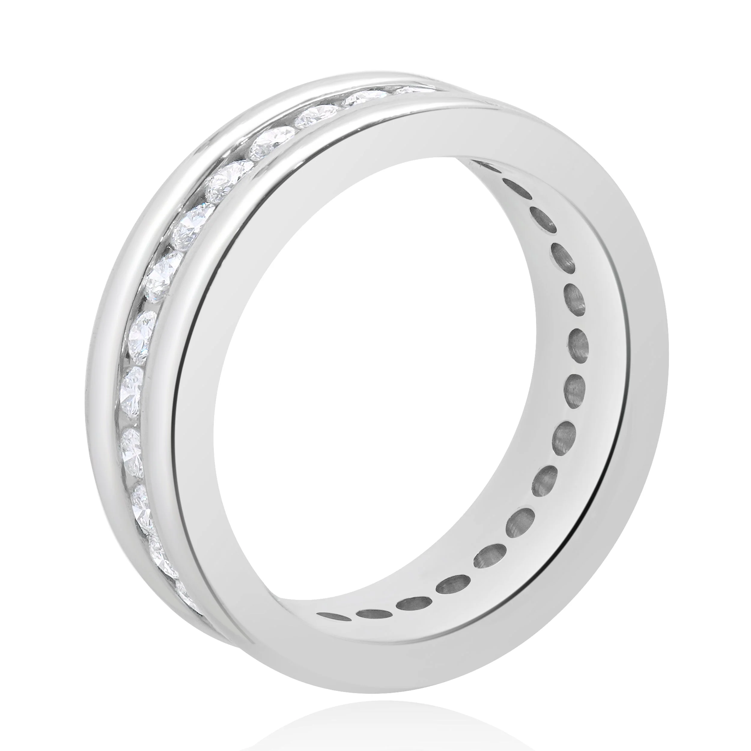 Platinum Channel Set Diamond Eternity Band - Image 2