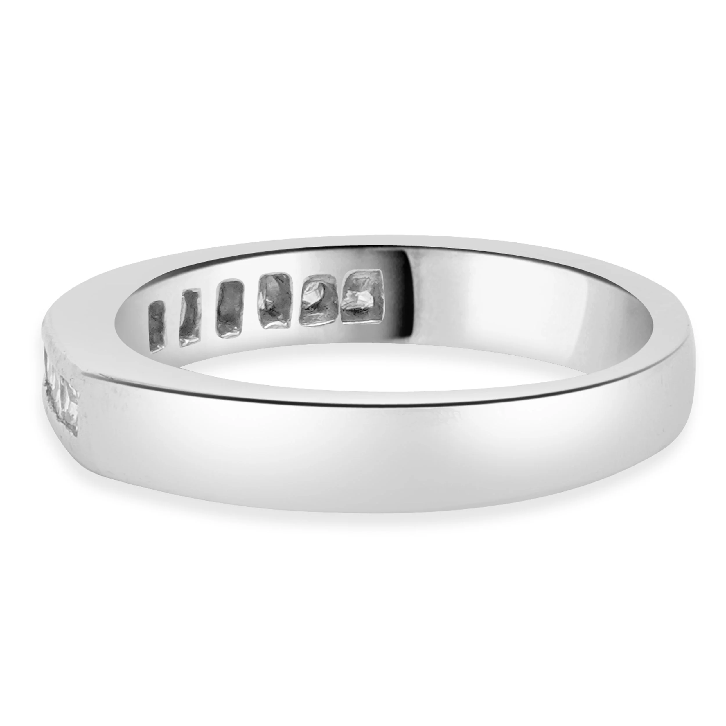 Platinum Channel Set Princess Cut Diamond Band - Image 3