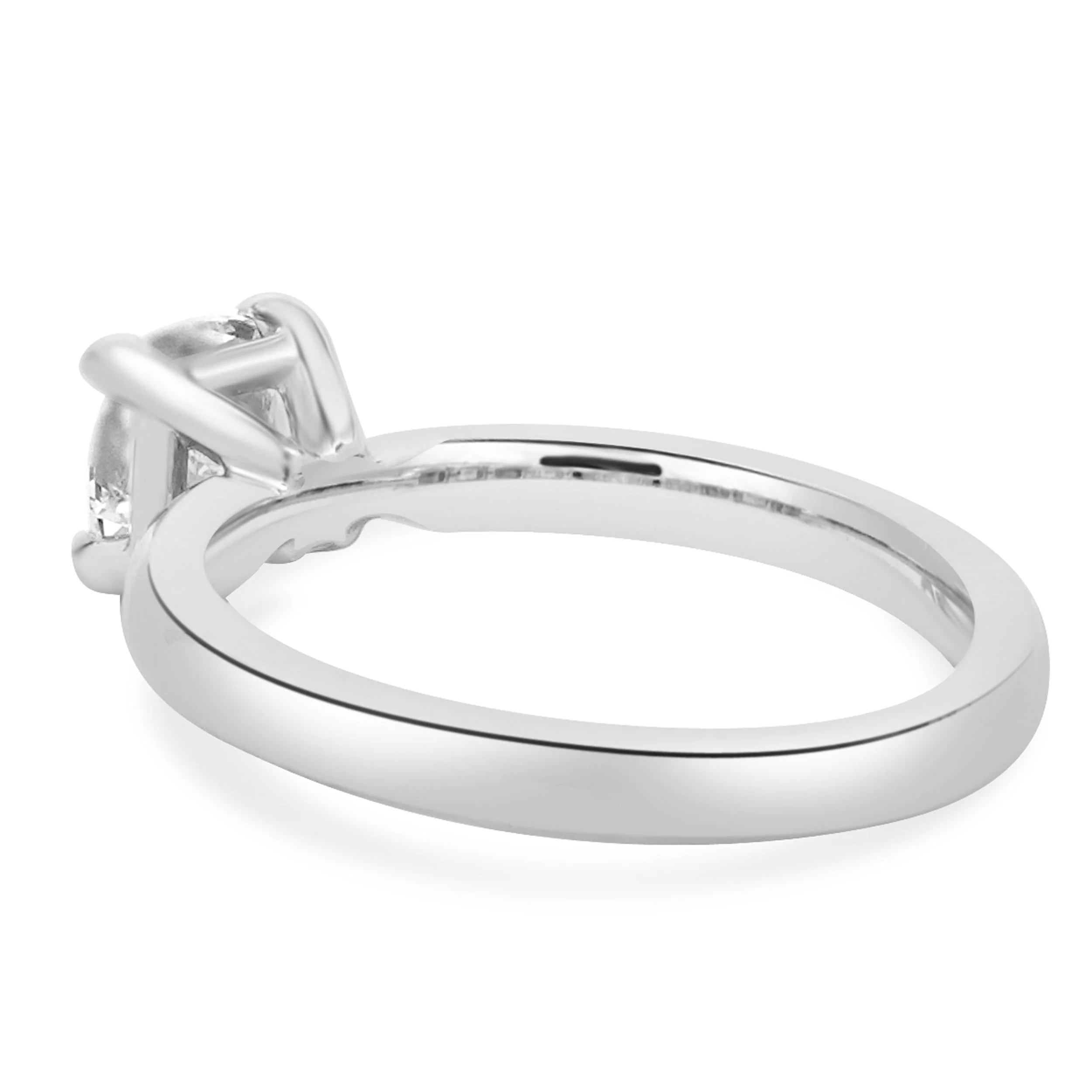 Platinum Cushion Cut Diamond Engagement Ring - Image 4