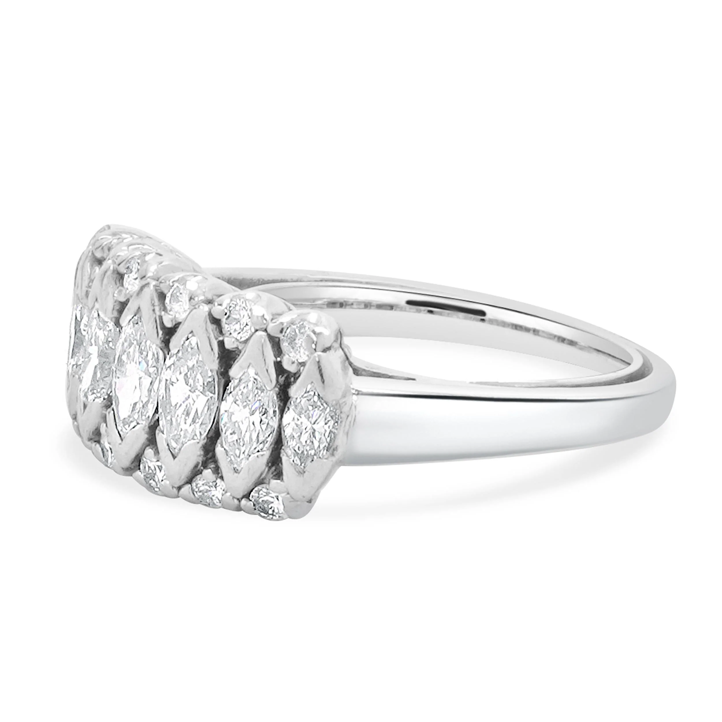 Platinum Marquise Diamond Band - Image 2