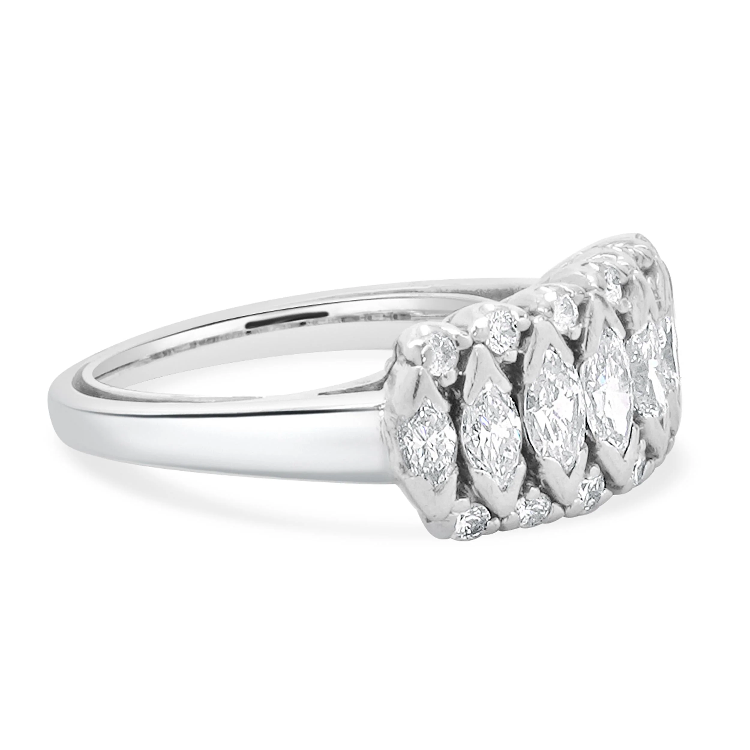 Platinum Marquise Diamond Band - Image 4