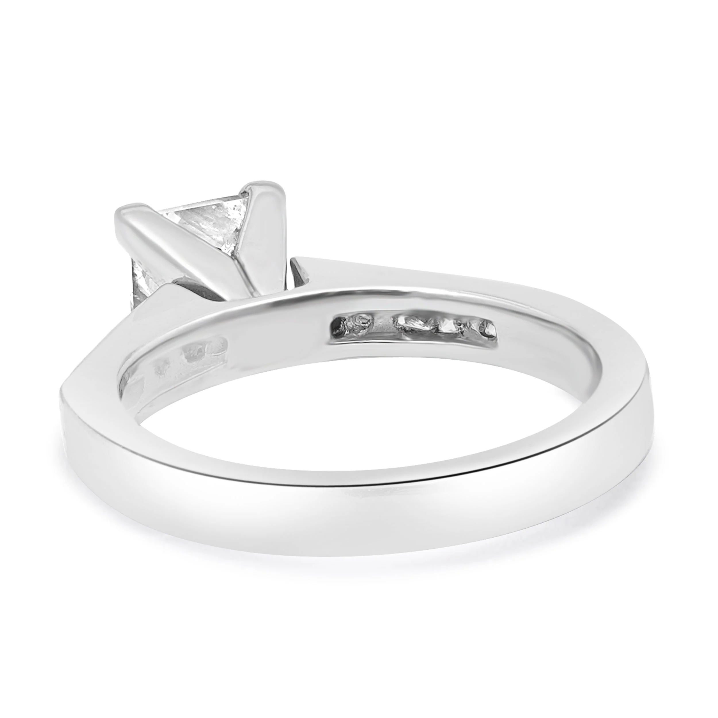 Platinum Princess Cut Diamond Engagement Ring - Image 3