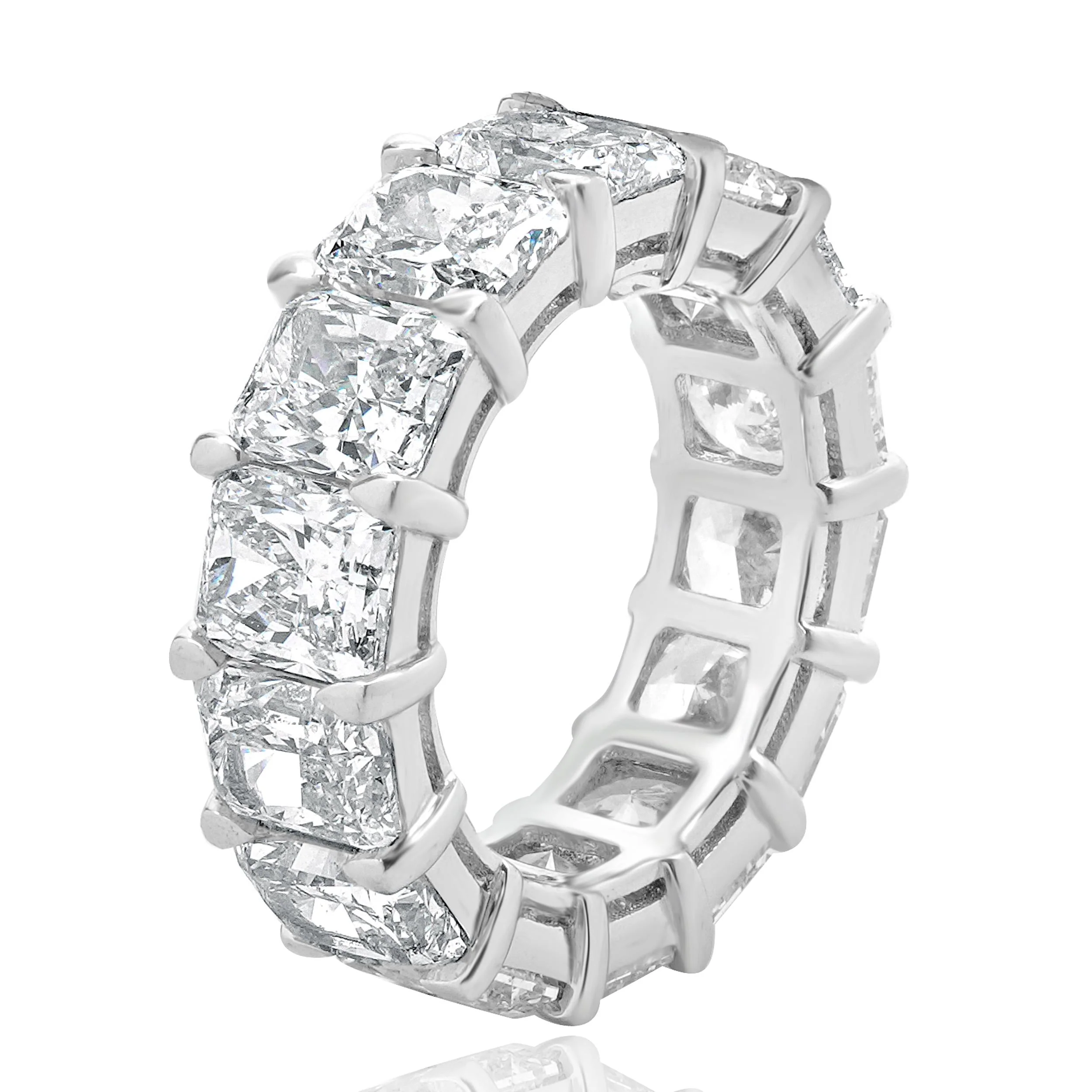 Platinum Radiant Cut Diamond Eternity Band - Image 2