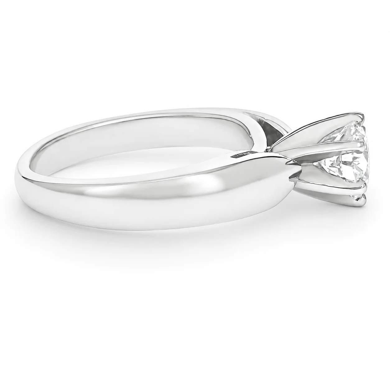 Platinum Round Brilliant Cut Diamond Engagement Ring - Image 2