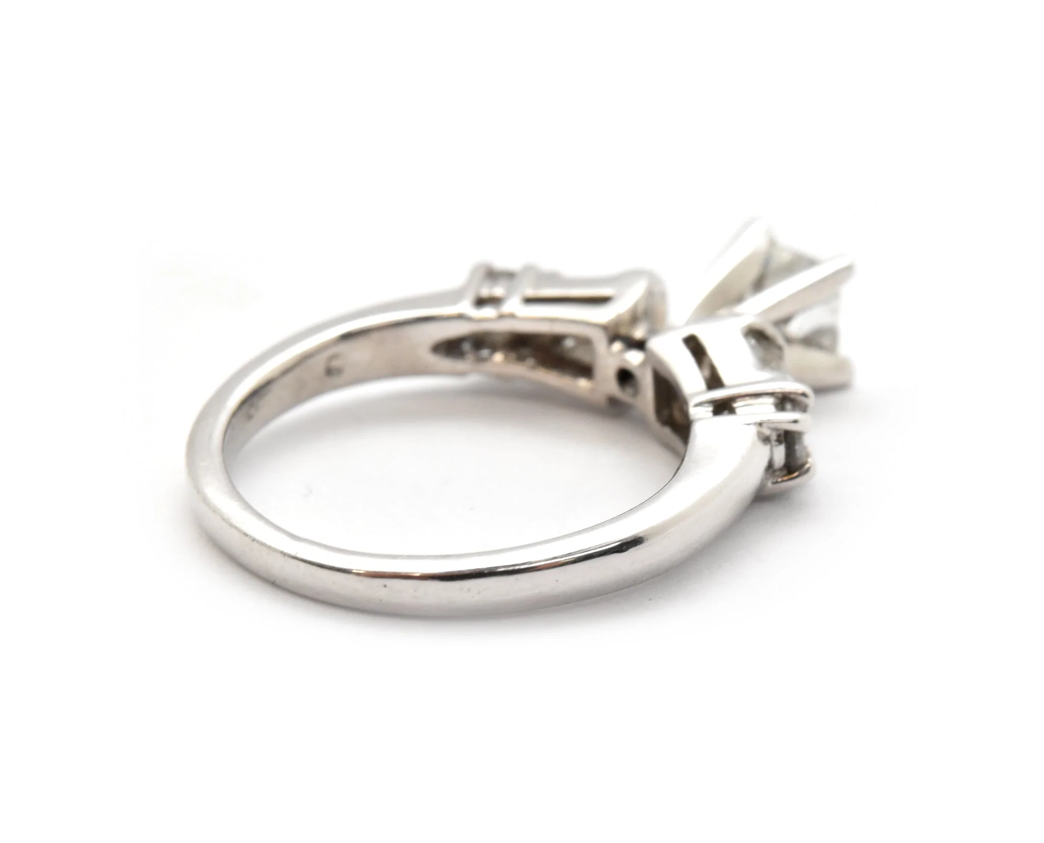 Princess Cut 0.40 Carat Diamond Platinum Engagement Ring - Image 5