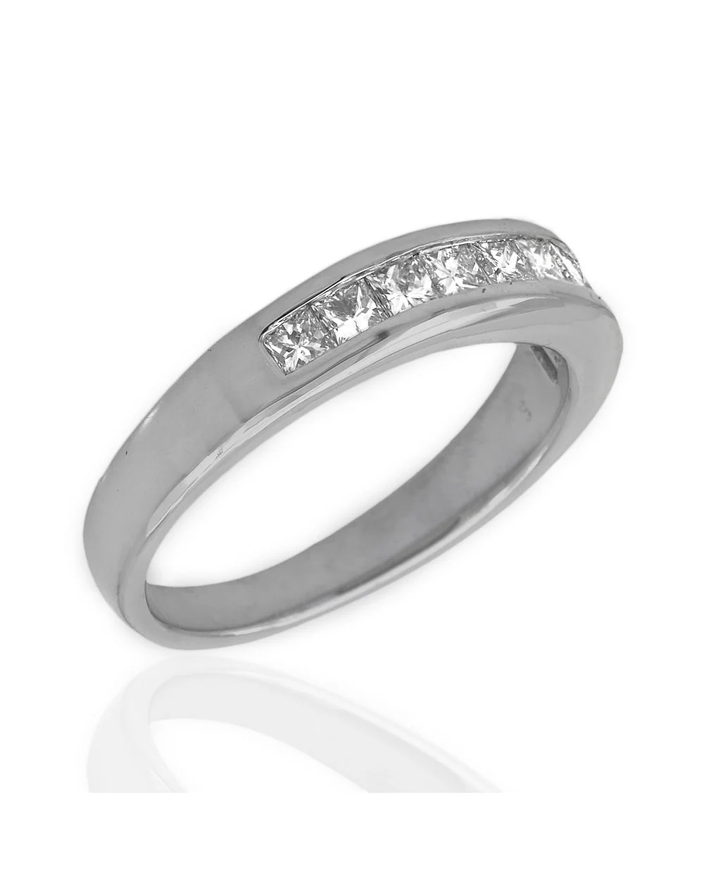 Princess Diamond Band in Platinum - Image 2