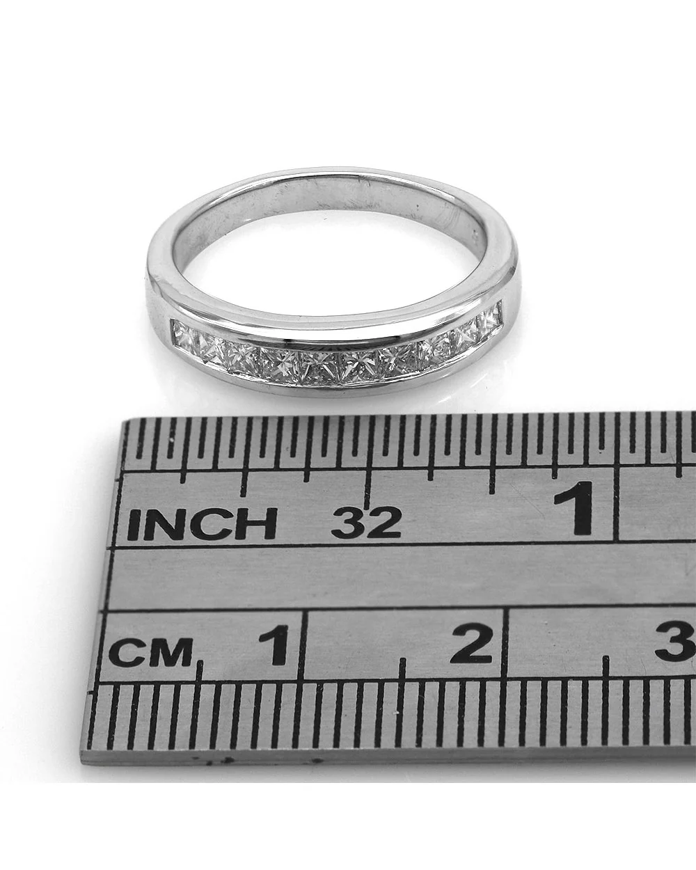 Princess Diamond Band in Platinum - Image 3