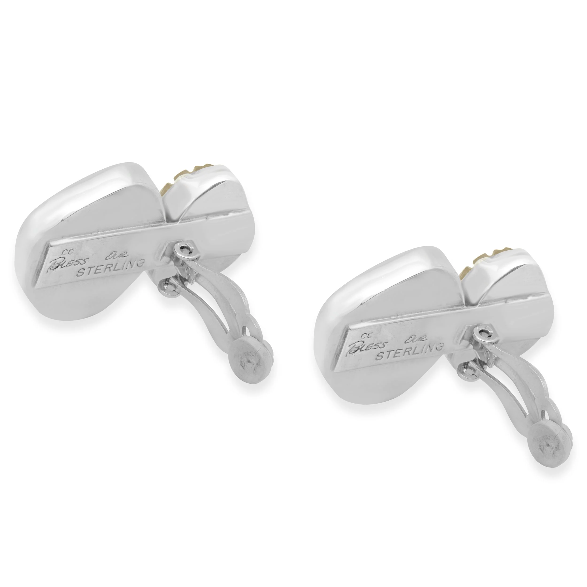 Rebecca Collins Sterling Silver Rhodochrosite and Quartz Earrings - Image 4