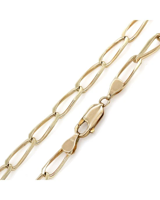 Rectangular Link Necklace in Gold - Image 2