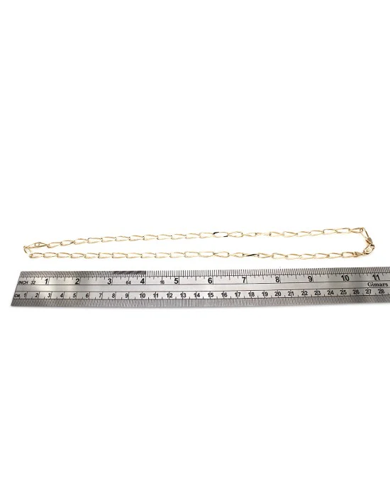 Rectangular Link Necklace in Gold - Image 3