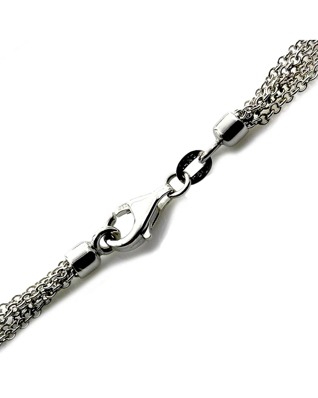 Reversible Diamond and Synthetic Sapphire Circle Necklace - Image 3