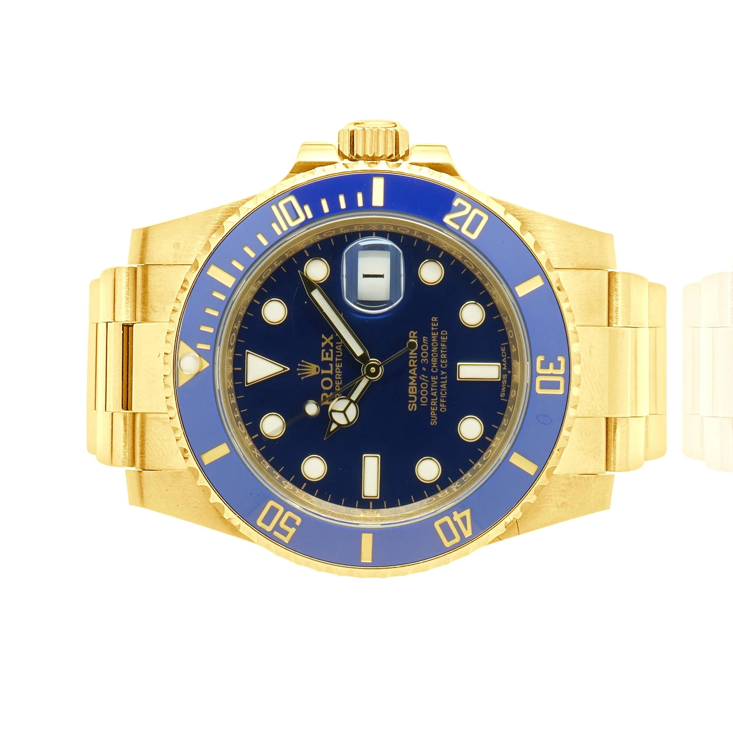 Rolex 18 Karat Yellow Gold Submariner Blue / Blue 40MM - Image 2