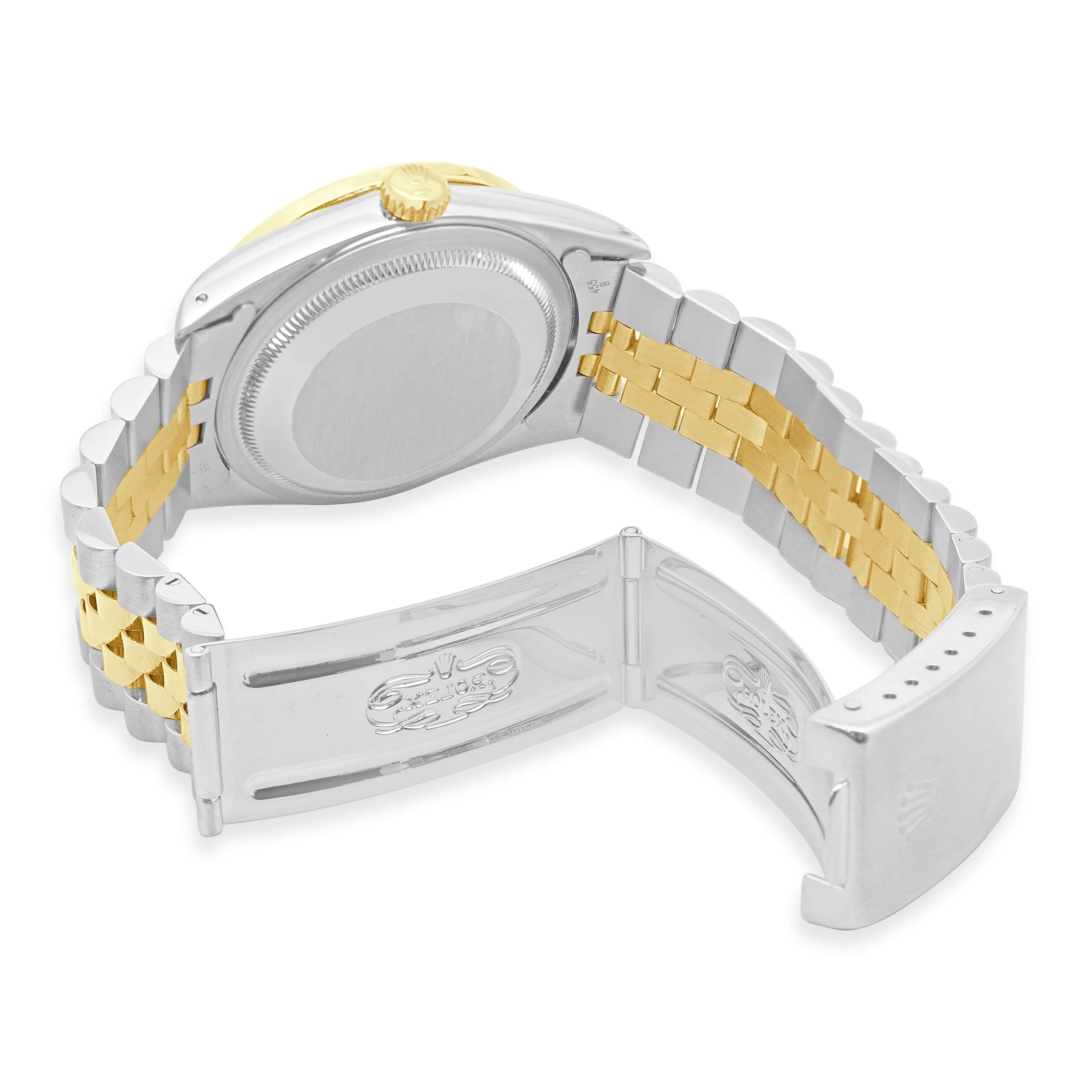 Rolex Stainless Steel and 18 Karat Yellow Gold Datejust 36mm - Custom Diamond Dial and Bezel - Image 4