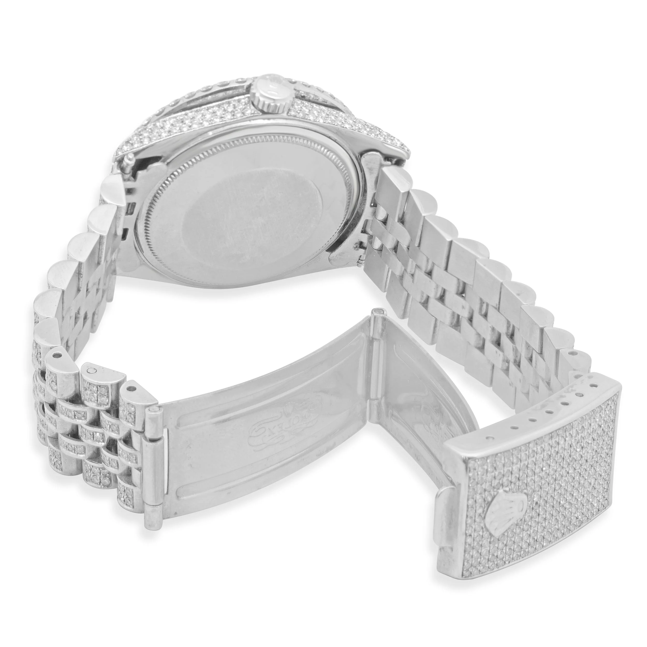 Rolex Stainless Steel Custom Iced Out Datejust 36mm - Image 4
