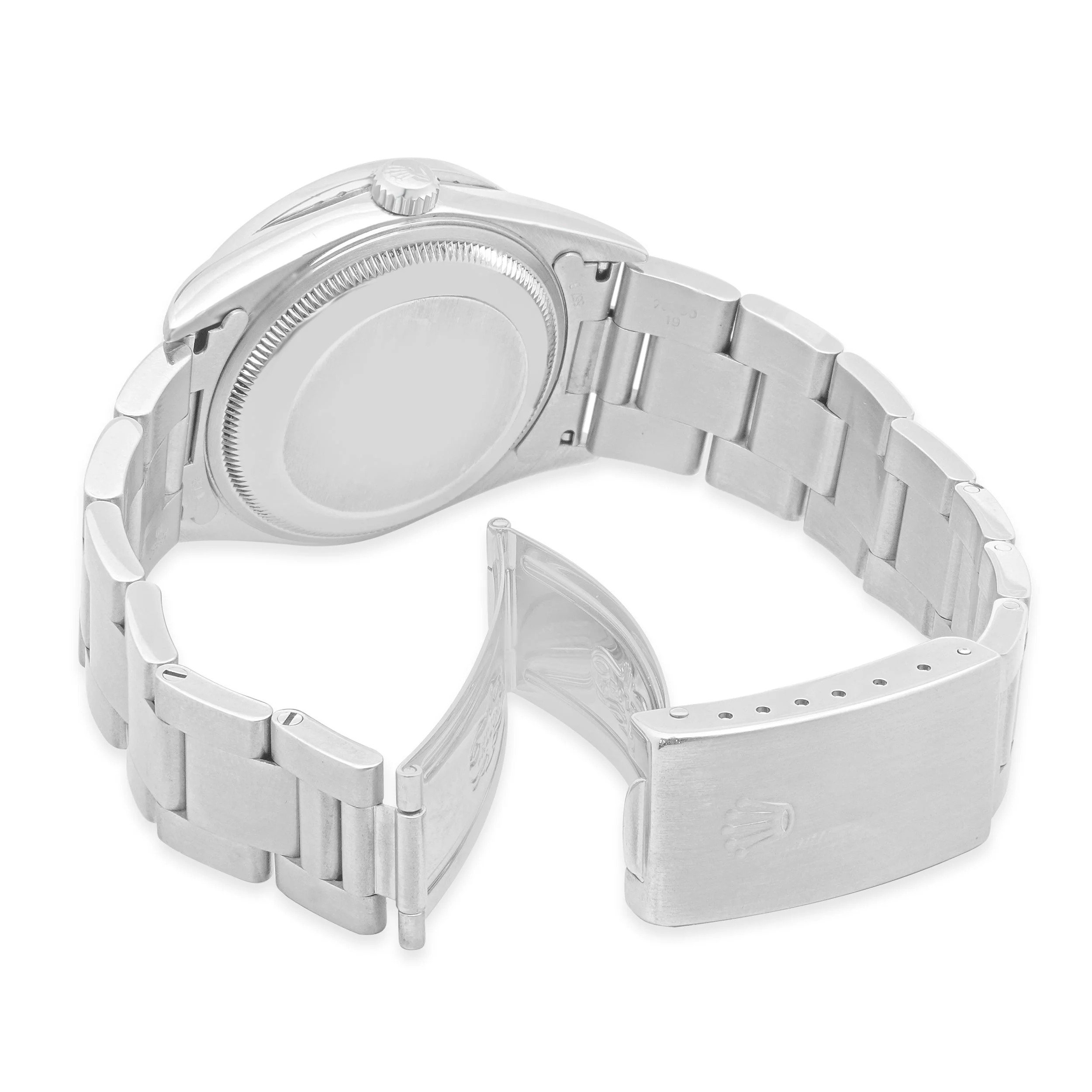 Rolex Stainless Steel Date 34mm Custom Diamond Dial - Image 4