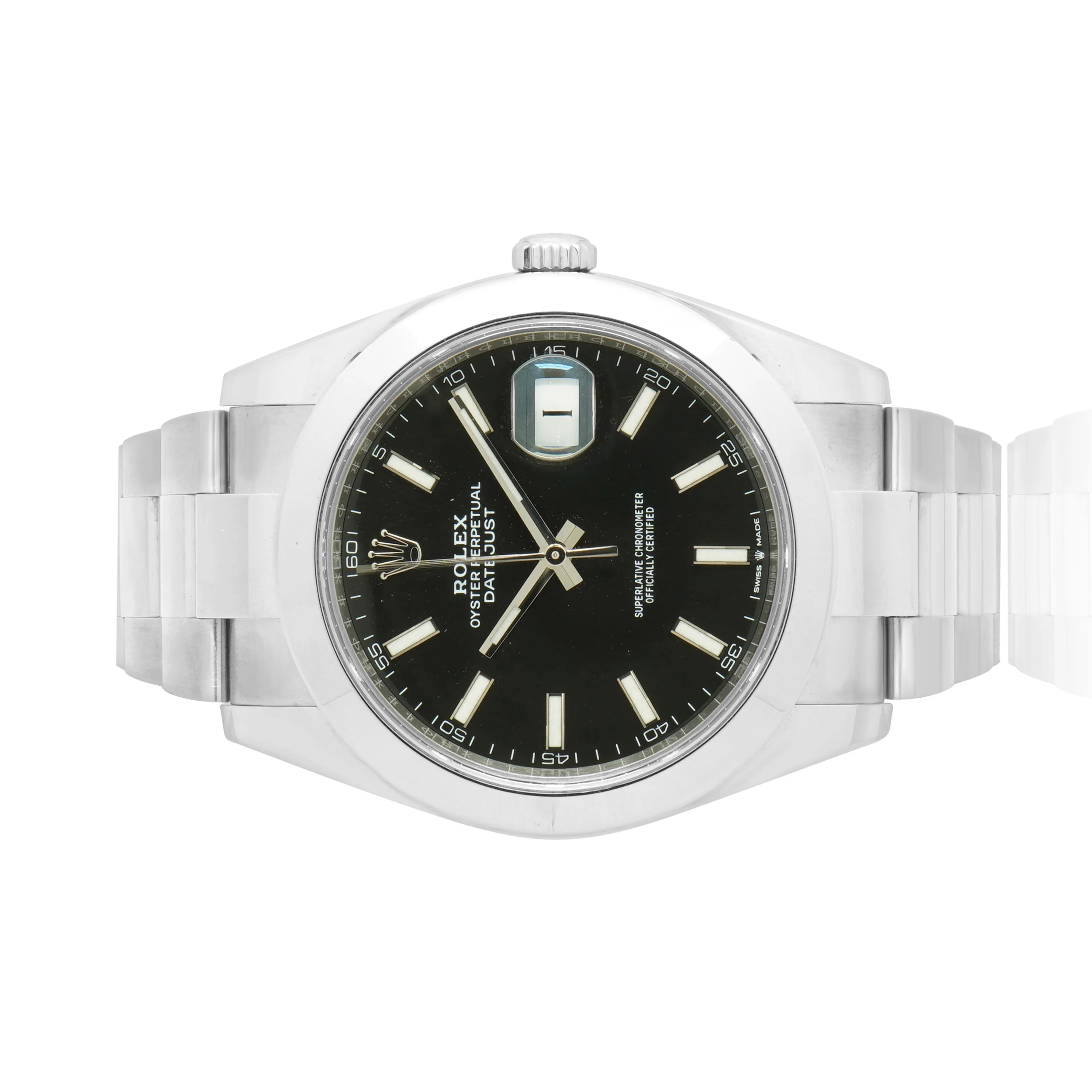 Rolex Stainless Steel Datejust 41mm Black Index 2019 - Image 2