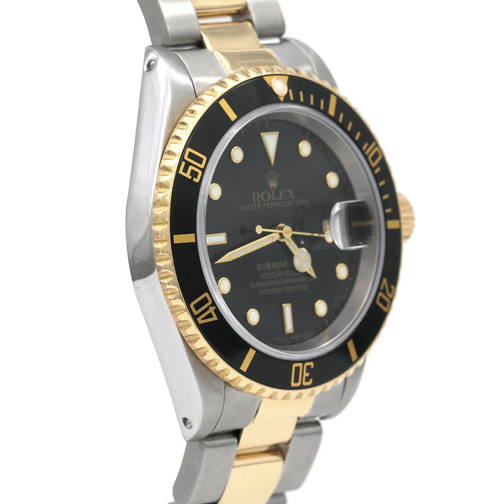 Rolex Submariner Date 40mm Stainless Steel Yellow Gold 16613 - Image 2