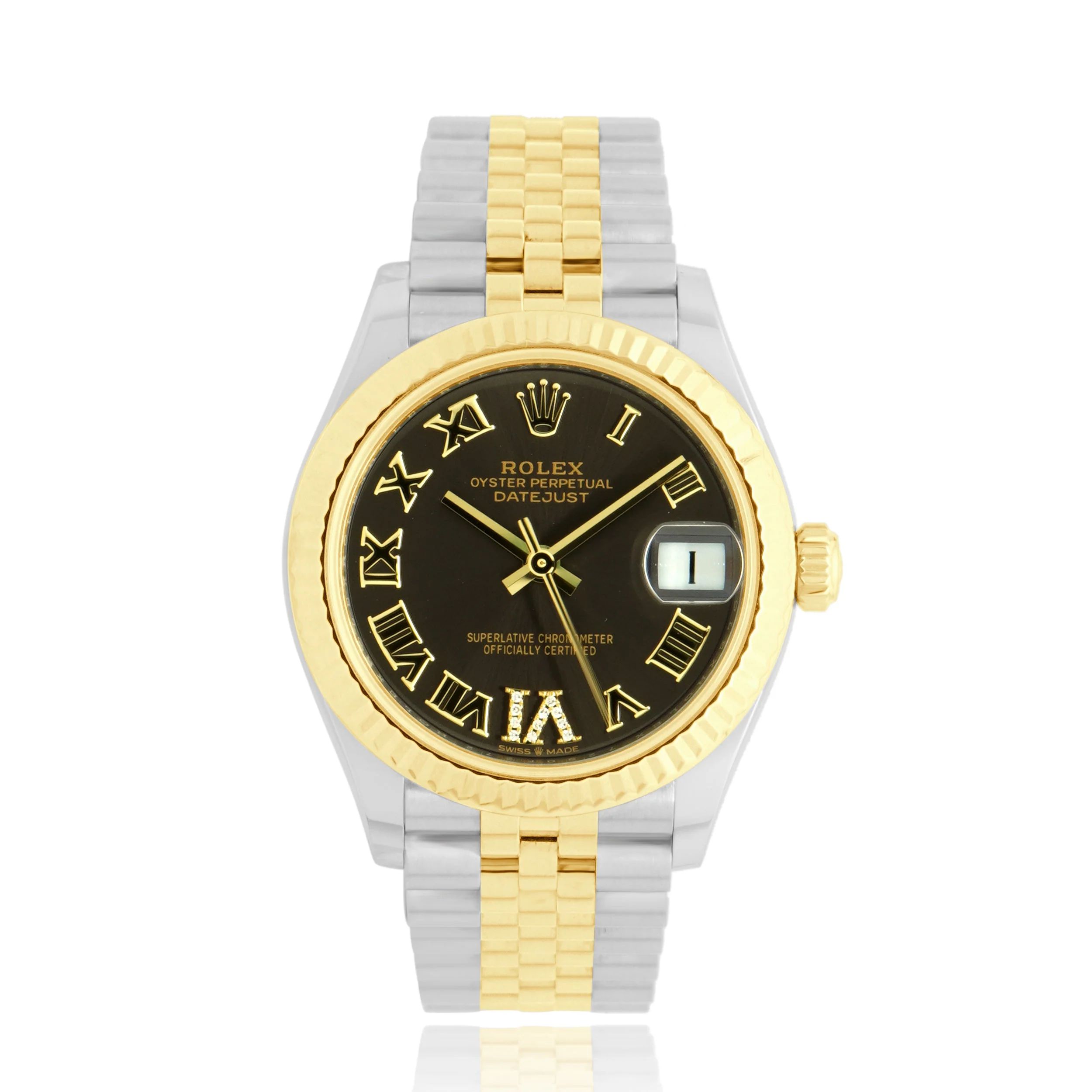 Rolex Two Tone Stainless Steel and 18 Karat Yellow Gold Datejust 31mm