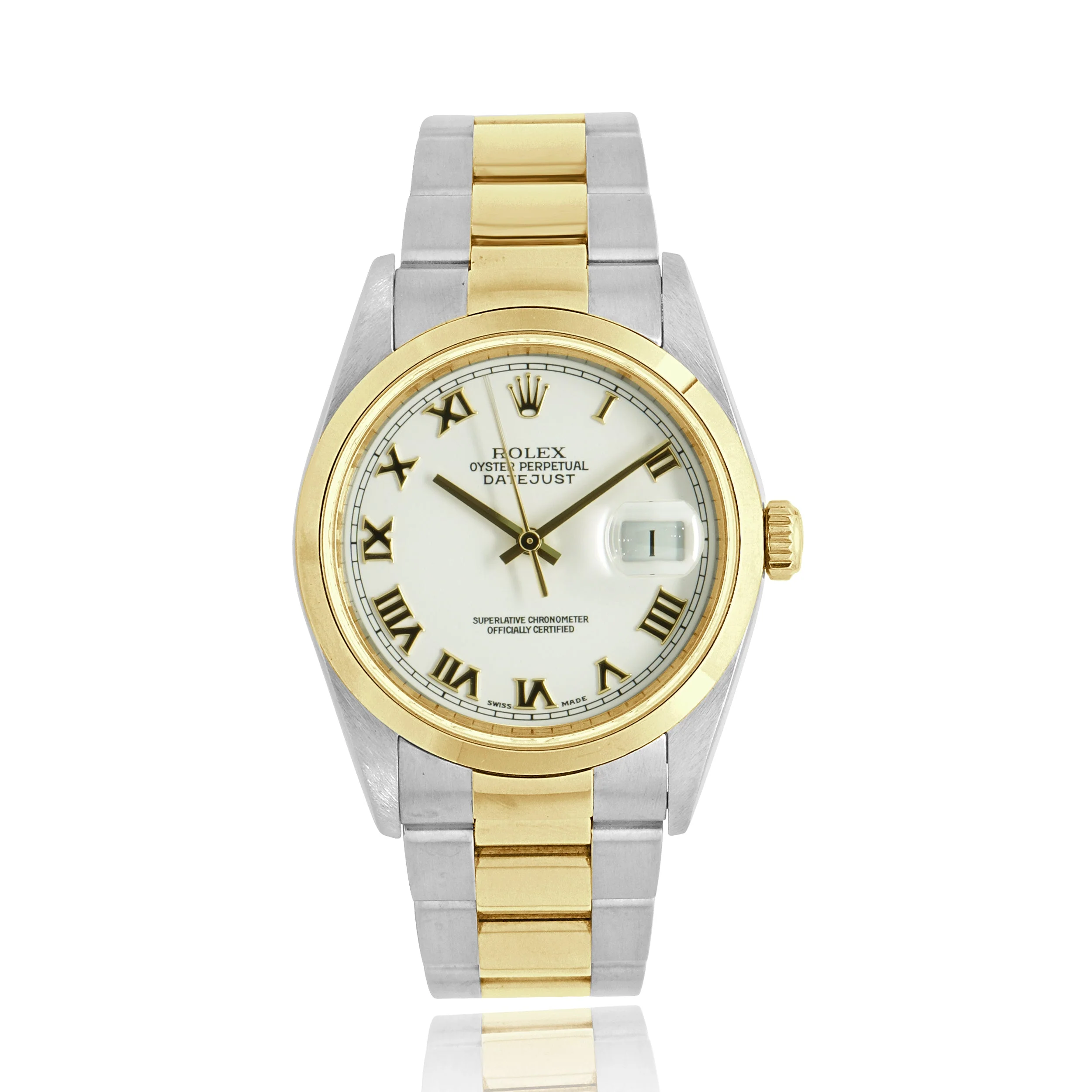 Rolex Two-Tone Stainless Steel and 18 Karat Yellow Gold Datejust 36mm