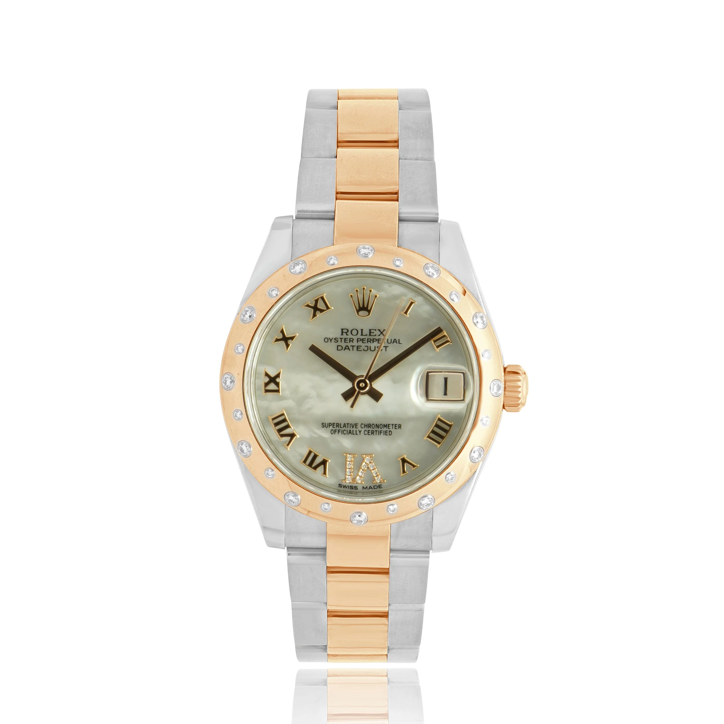 Rolex Two-Tone Stainless Steel and 18K Rose Gold Datejust 31mm