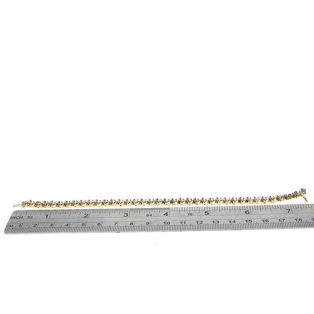 Round Diamond S Link Inline Bracelet - Image 3
