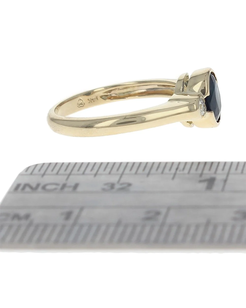 Sapphire and Diamond 3 Stone Ring - Image 3