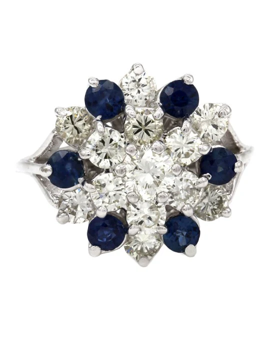 Sapphire and Diamond Ring in Gold - Image 2