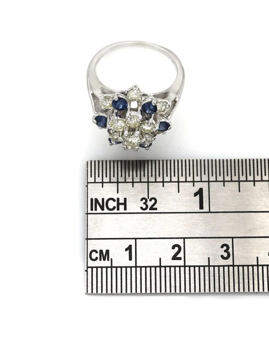 Sapphire and Diamond Ring in Gold - Image 3