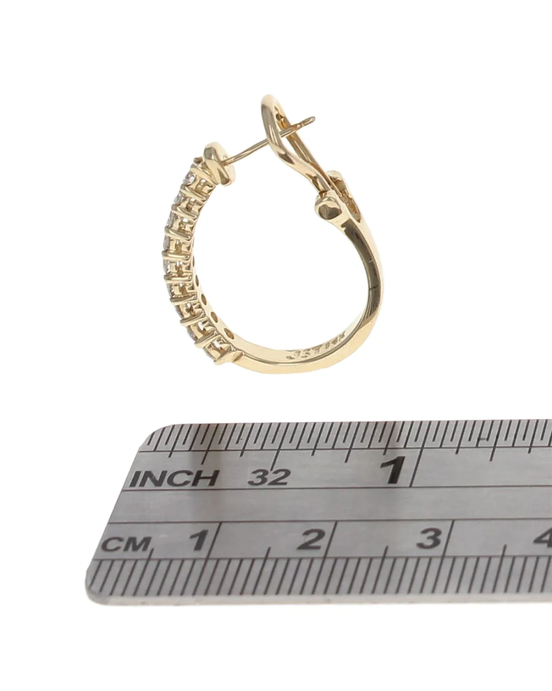 Shared Prong Diamond Oval Earrings - Image 3