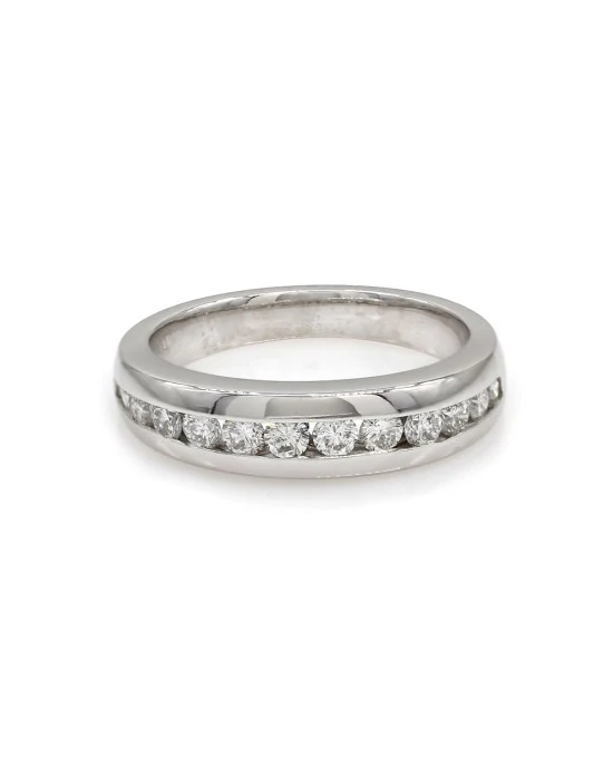 Single Row Diamond Ring in Platinum - Image 2