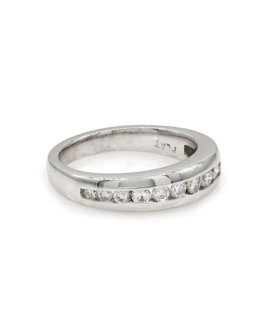 Single Row Diamond Ring in Platinum - Image 3