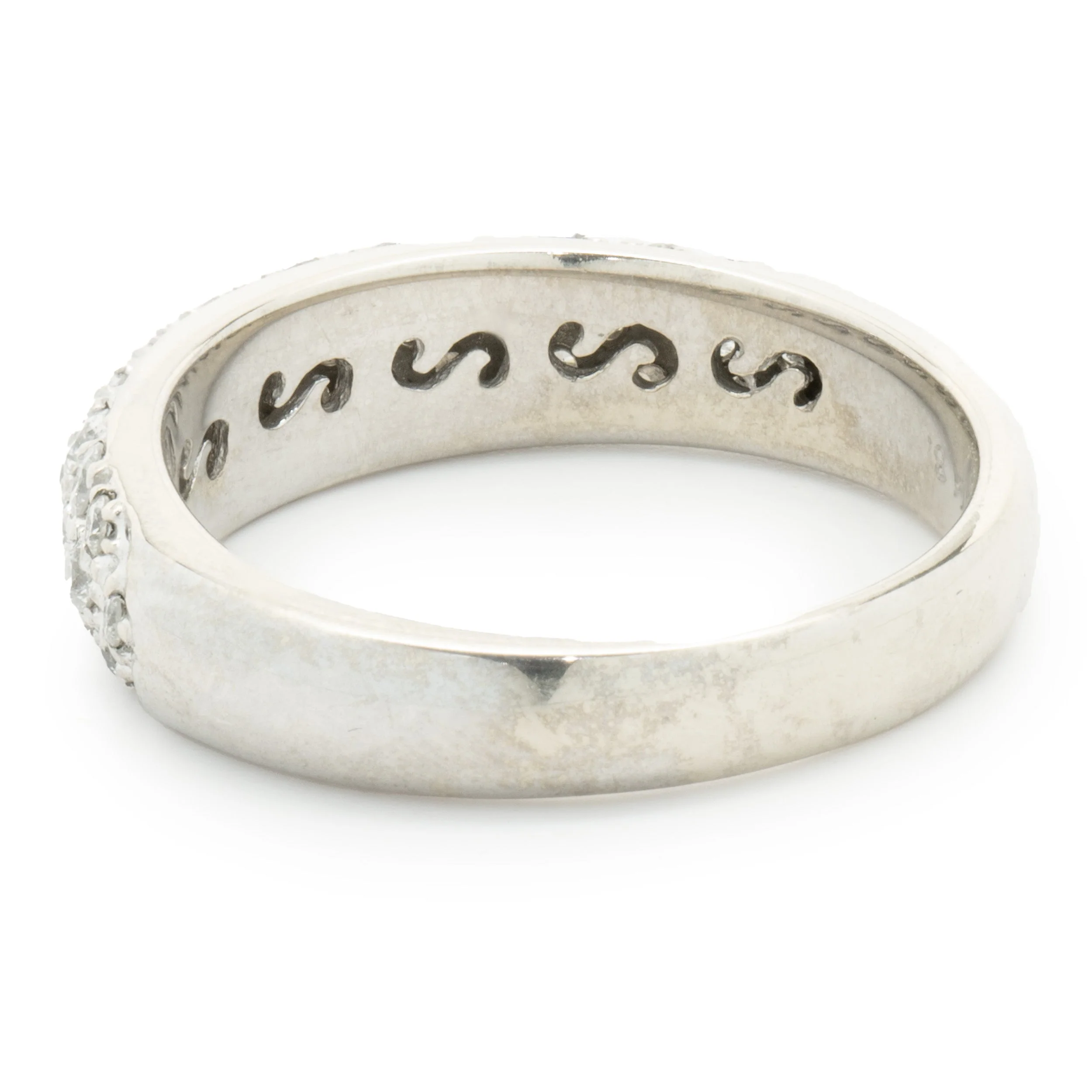 Sonia B 14 Karat White Gold Pave Diamond Band - Image 3