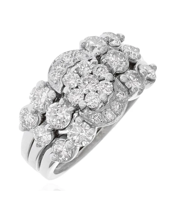 Sonia B. Diamond Cluster Wedding Set