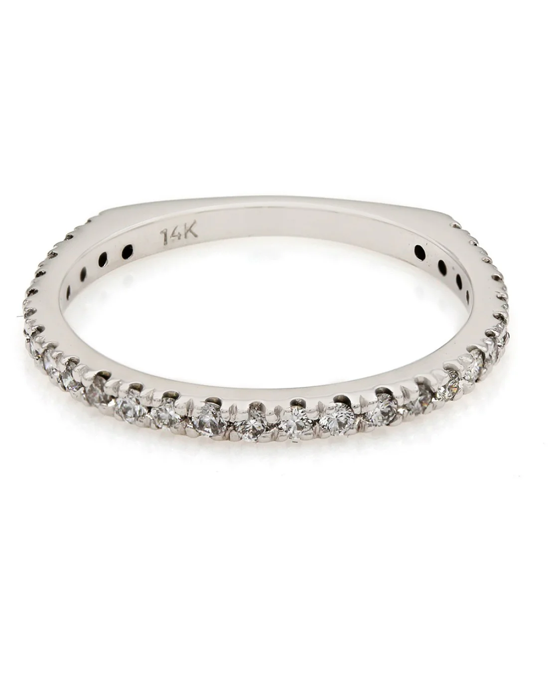 Square Shank Diamond Band in Gold - Image 2