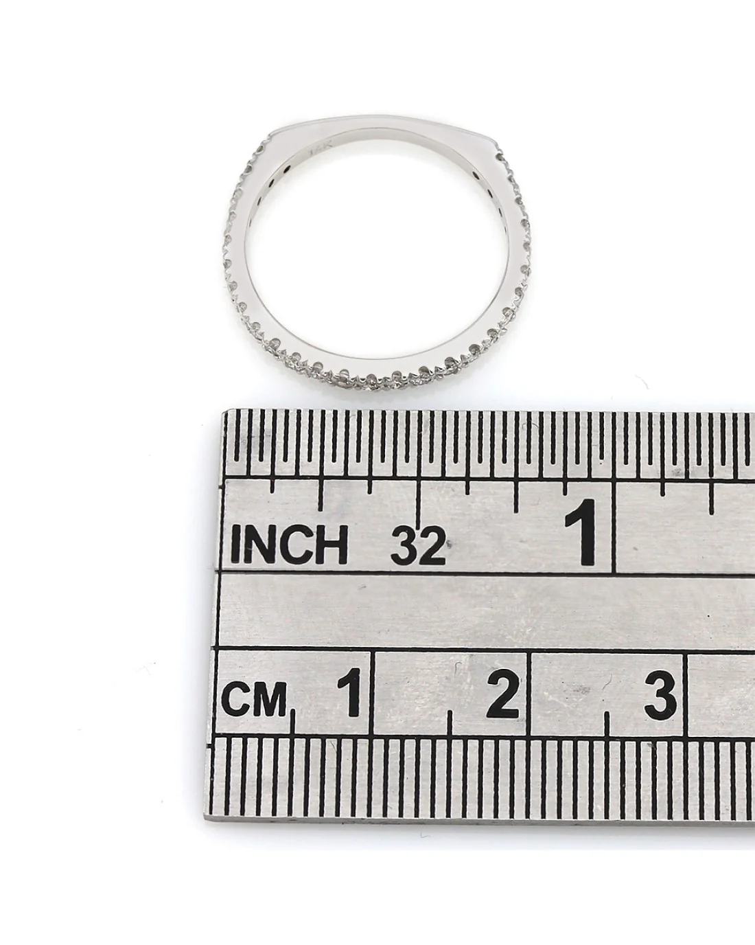 Square Shank Diamond Band in Gold - Image 3