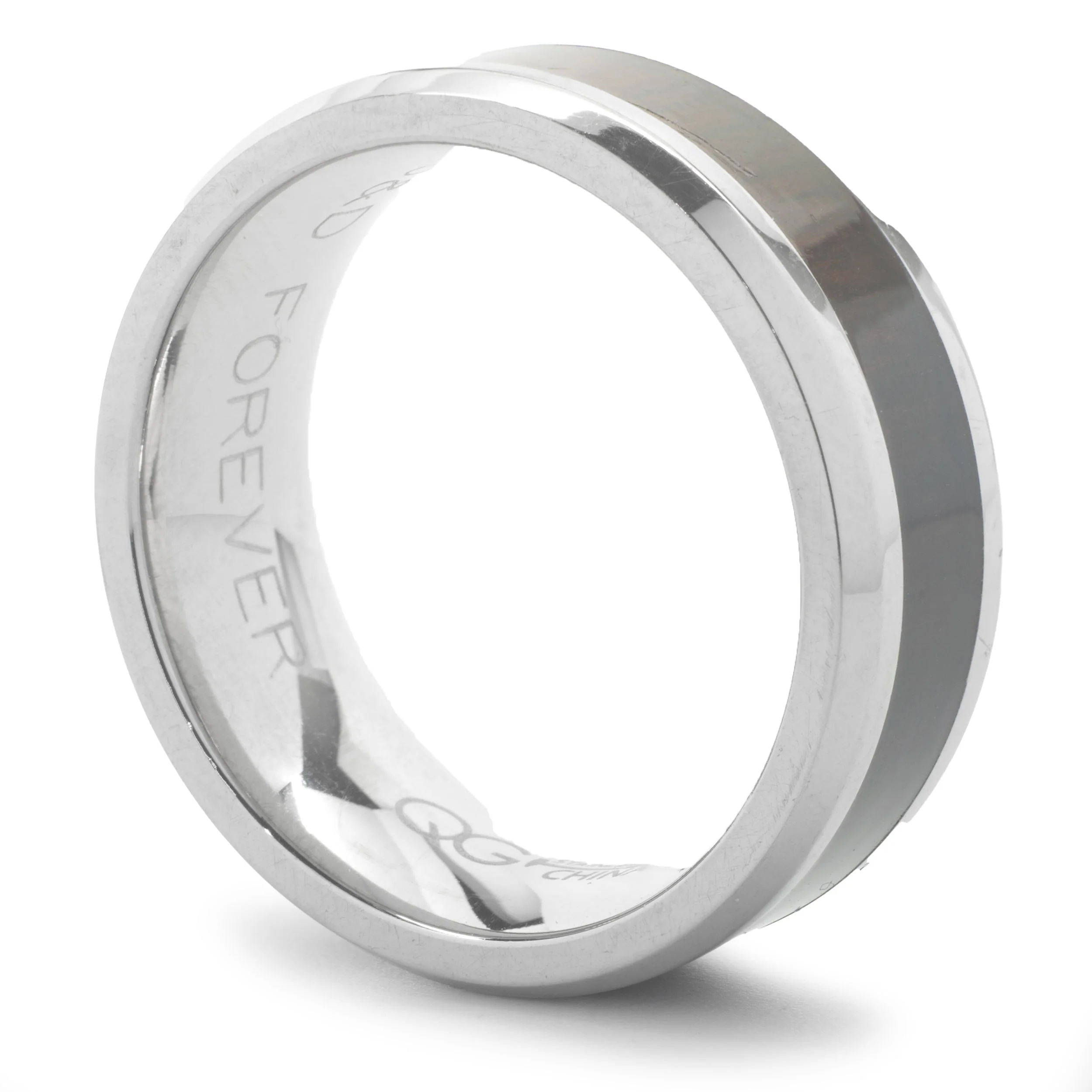 Stainless Steel 8MM Wood Inlay Band - Image 3