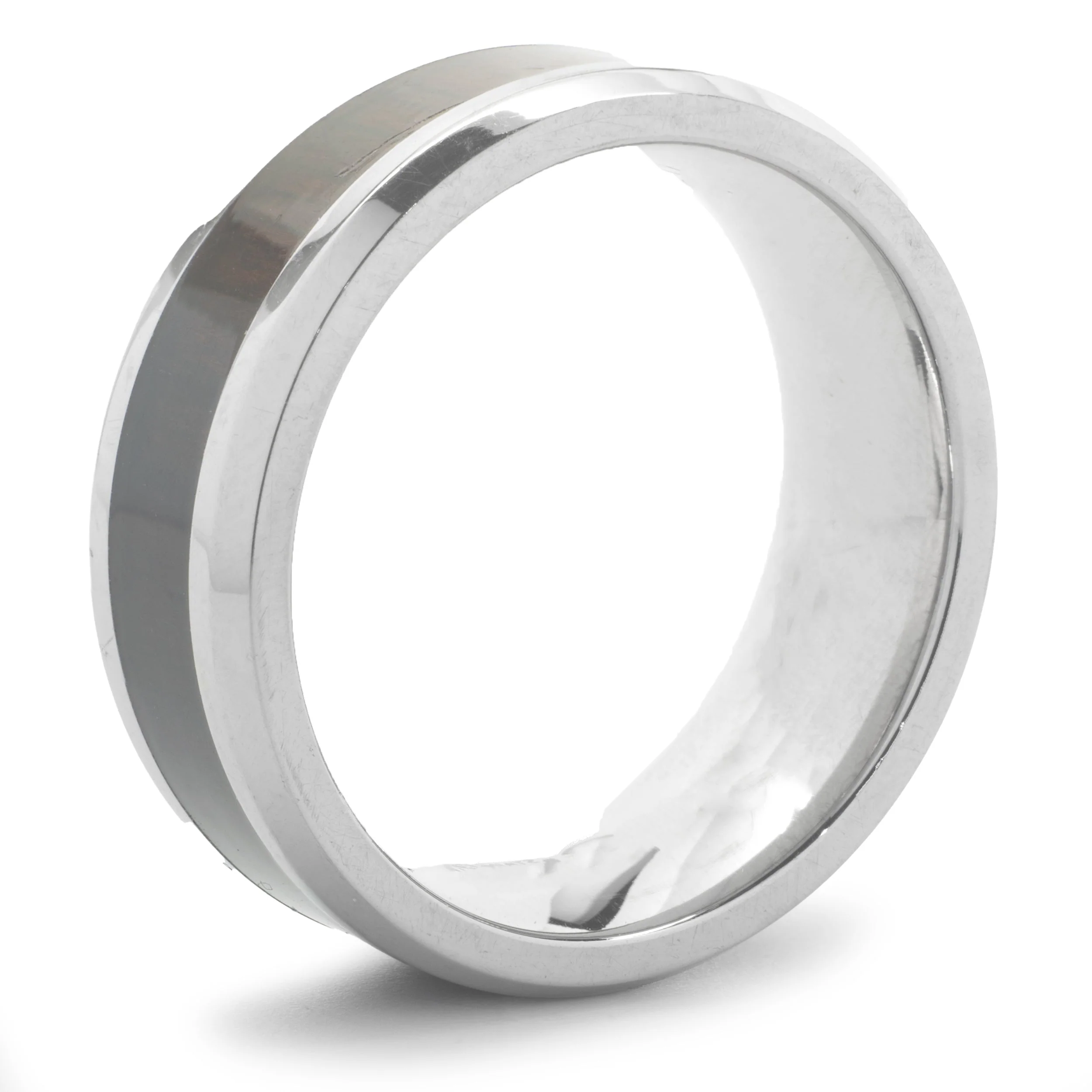 Stainless Steel 8MM Wood Inlay Band - Image 4