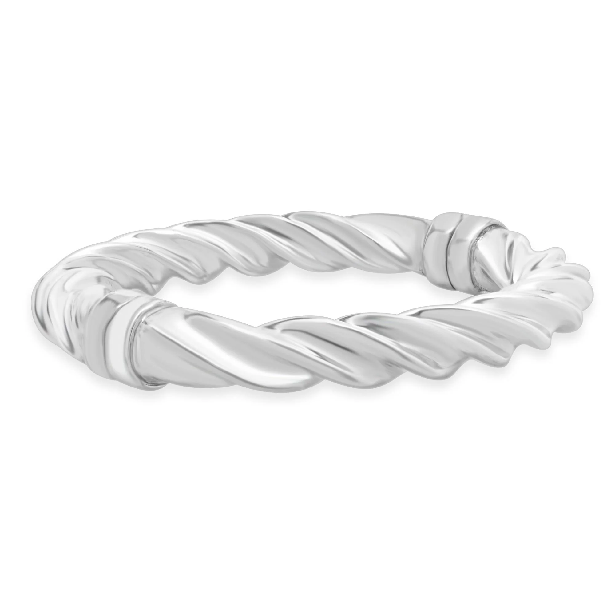 Sterling Silver Twist Bangle Bracelet - Image 2