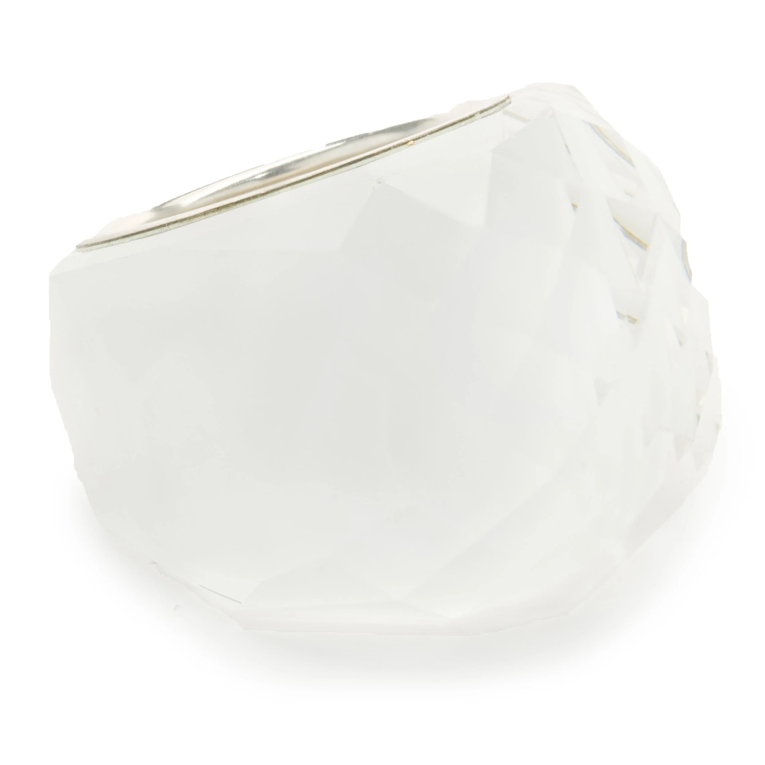 Swarvoski Acrylic White Ring