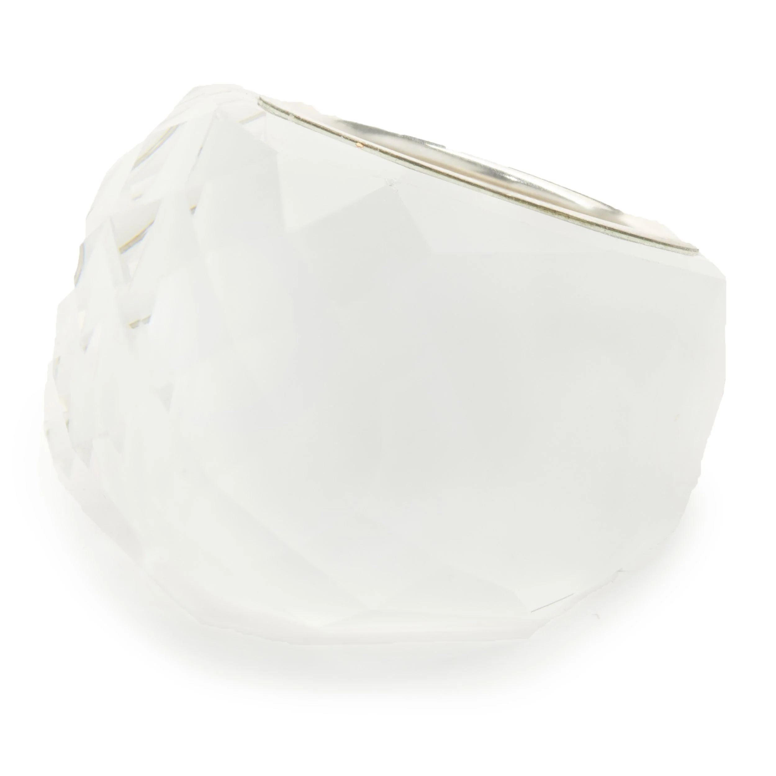 Swarvoski Acrylic White Ring - Image 3