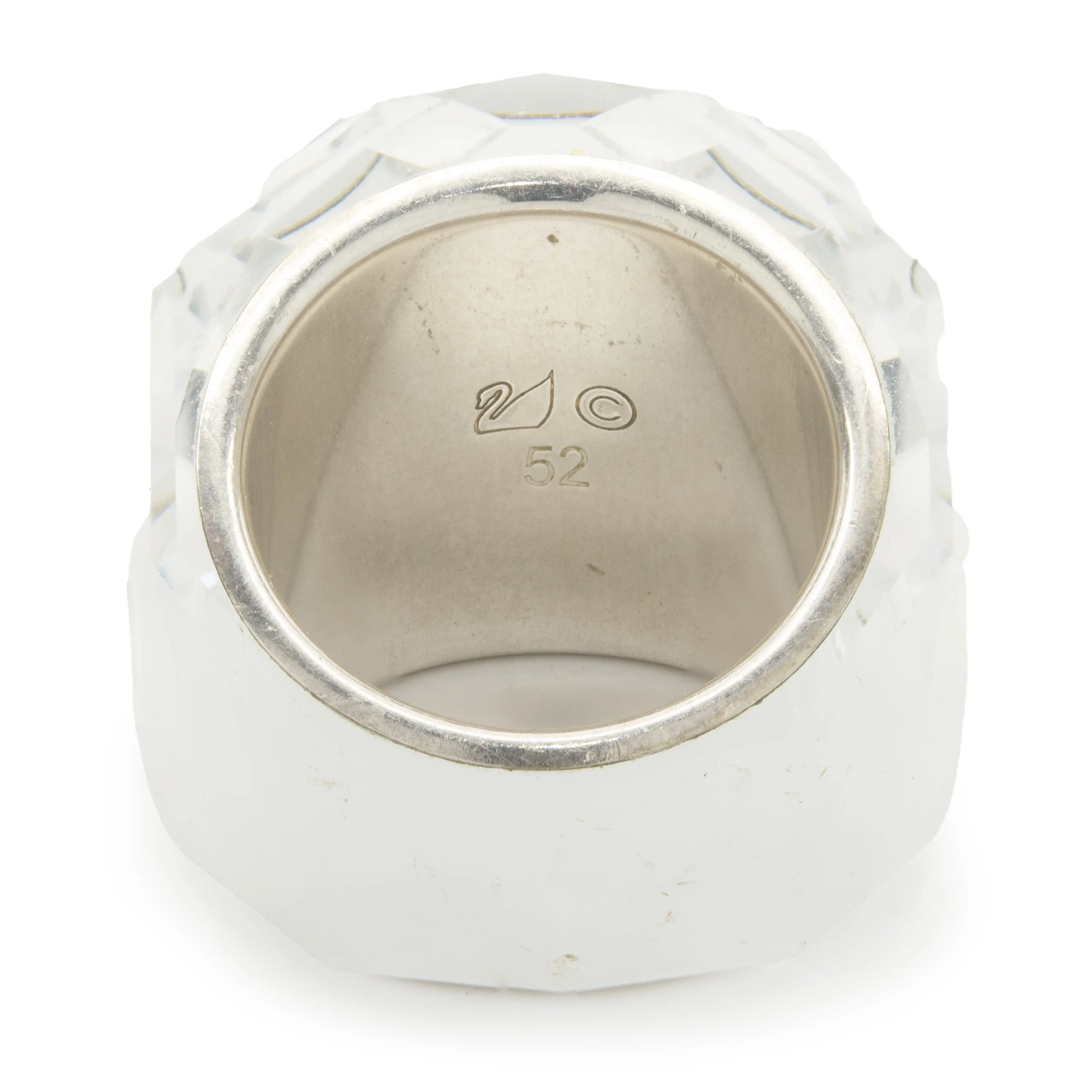 Swarvoski Acrylic White Ring - Image 4